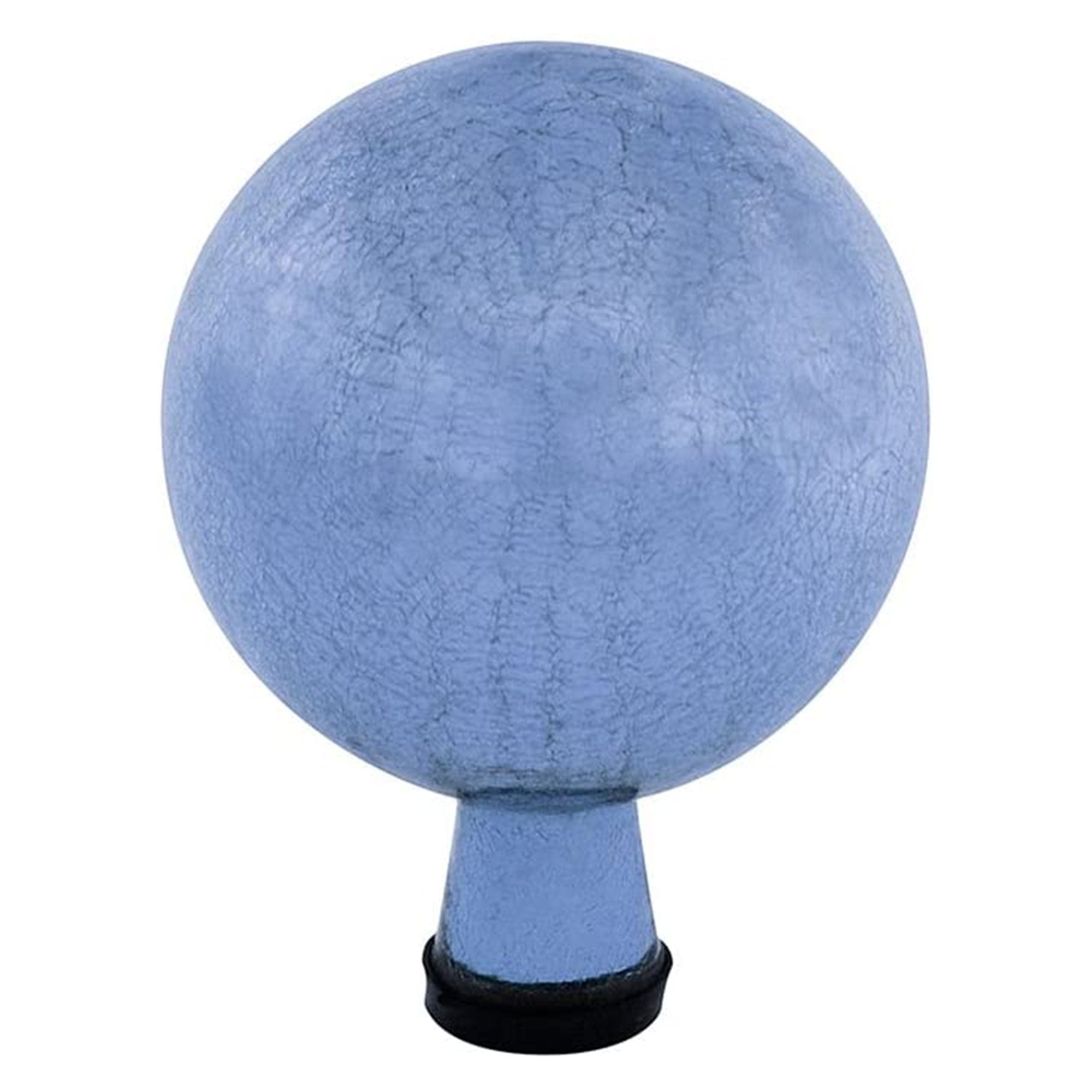 6" Blue Crackle Glass Garden Gazing Globe
