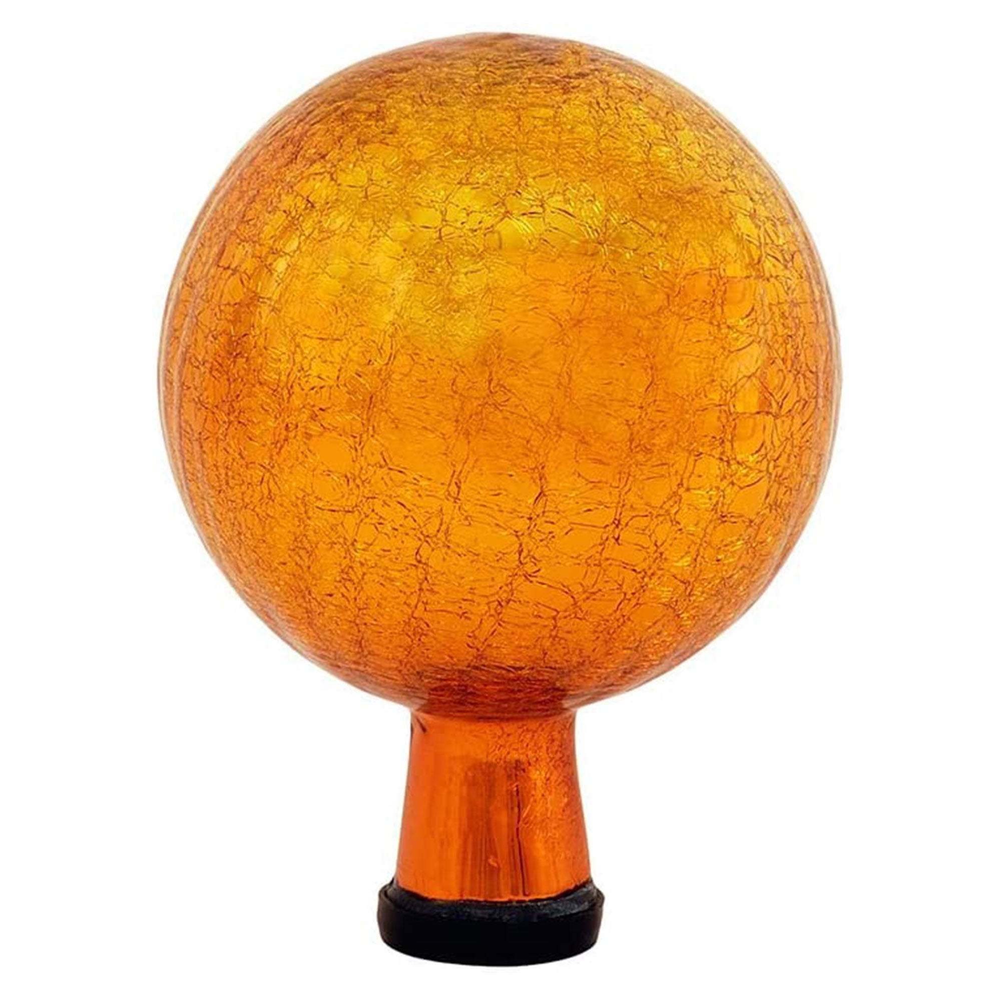 Mandarin Crackle Glass 6" Garden Gazing Globe
