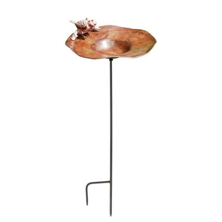 Achla BB-02AB-S Antiqued Birdbath with Birds with stand