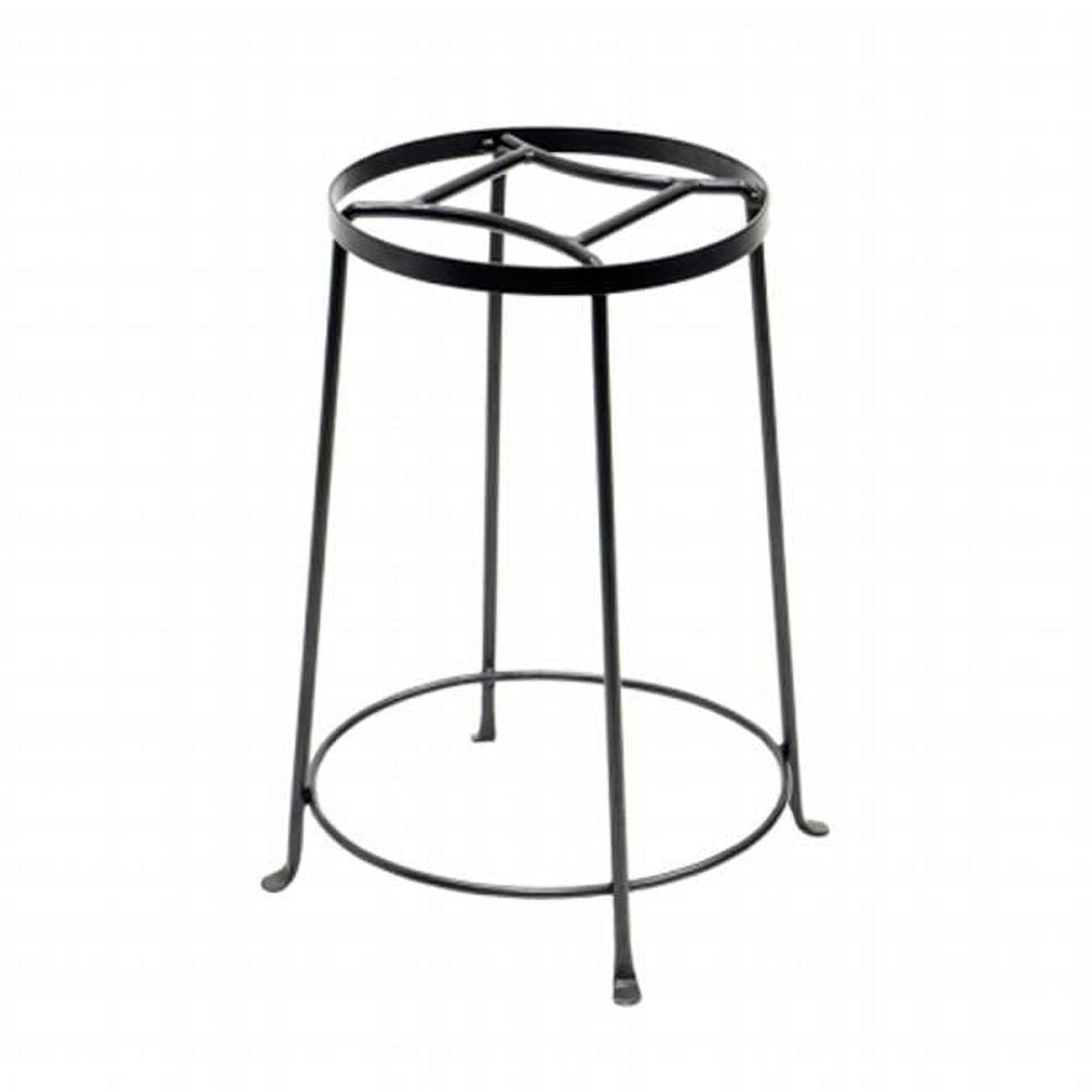 Graphite Wrought Iron Argyle Plant Stand, 18-inch Height
