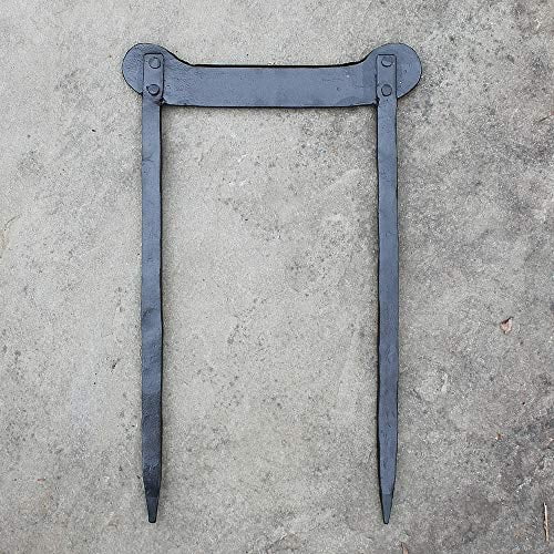 Black Powder-Coated Metal Boot Scraper for Outdoor Entryway