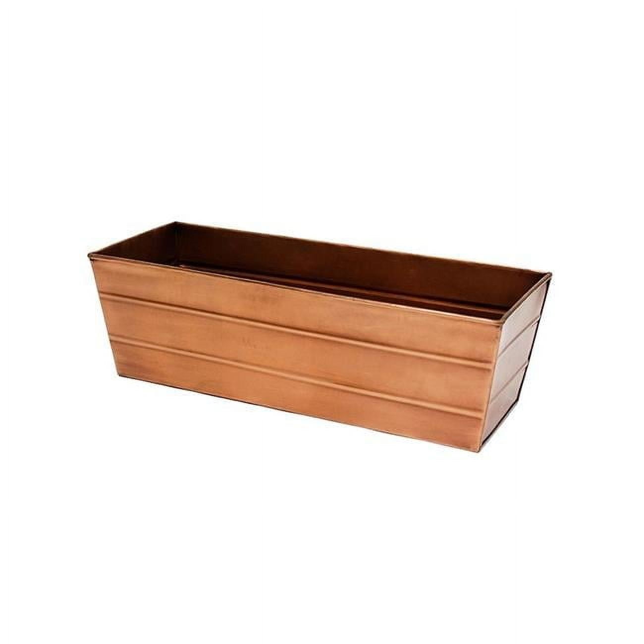 Medium Copper Plated Steel Window Flower Box Planter