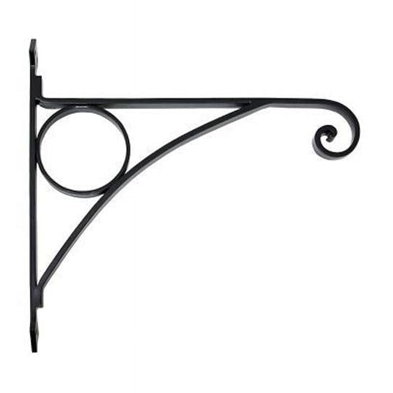 18'' Black Steel Geometric Corona Bracket Shelf