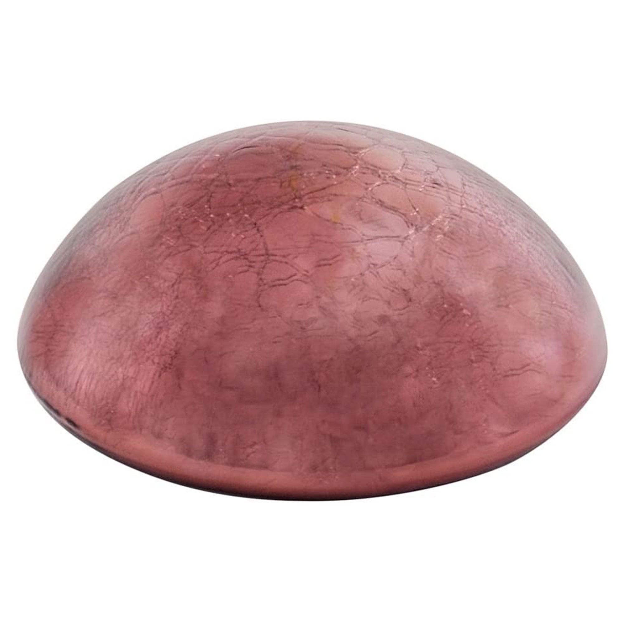 Plum Crackle Glass Toadstool Garden Ornament