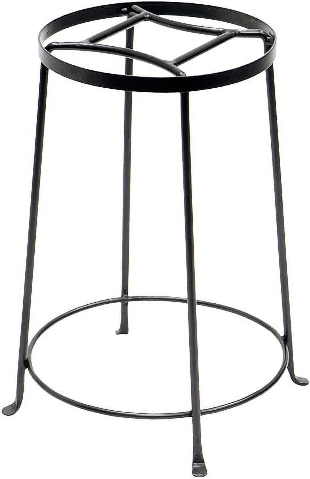 Graphite Wrought Iron Argyle Plant Stand, 18-inch Height