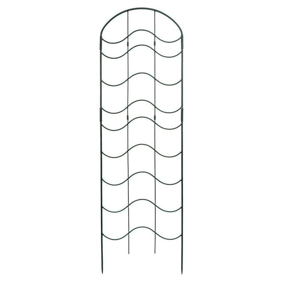 Achla Designs FT-16 77 In Waves Wrought Iron Garden Lattice Trellis, Black