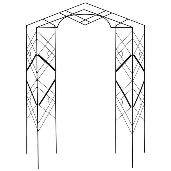 Achla Designs FT-46 Athena Wrought Iron Graphite Garden Trellis