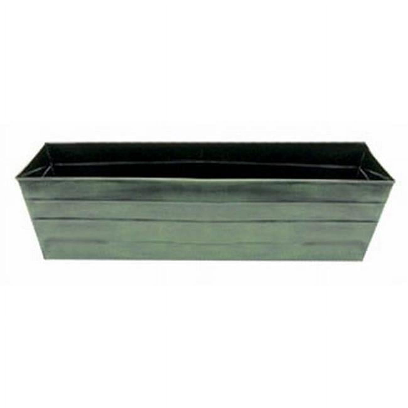 Large Green Galvanized Steel Flower Box Planter