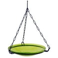 thumbnail image 1 of Achla Designs Hand Blown Crackle Glass Hanging Birdbath Bowl, Fern Green, 1 of 4