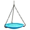 thumbnail image 1 of Achla Designs Hand Blown Crackle Glass Hanging Birdbath Bowl, Teal Blue, 1 of 6