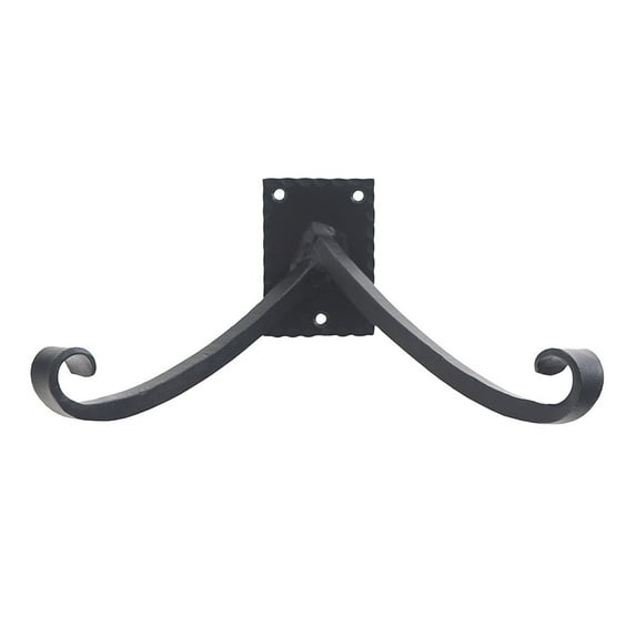 Achla Designs Lodge Y Bracket w/Multiple Hooks, 11.75 Inch Wide, Black Powder Coat Finish