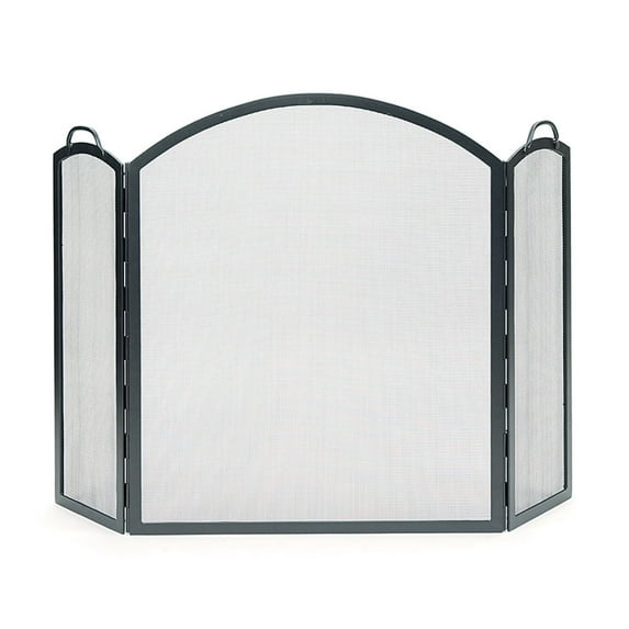 Achla Designs Minuteman International Arched Three-Fold Fireplace Screen, 52.5 Inch Long, Graphite Finish