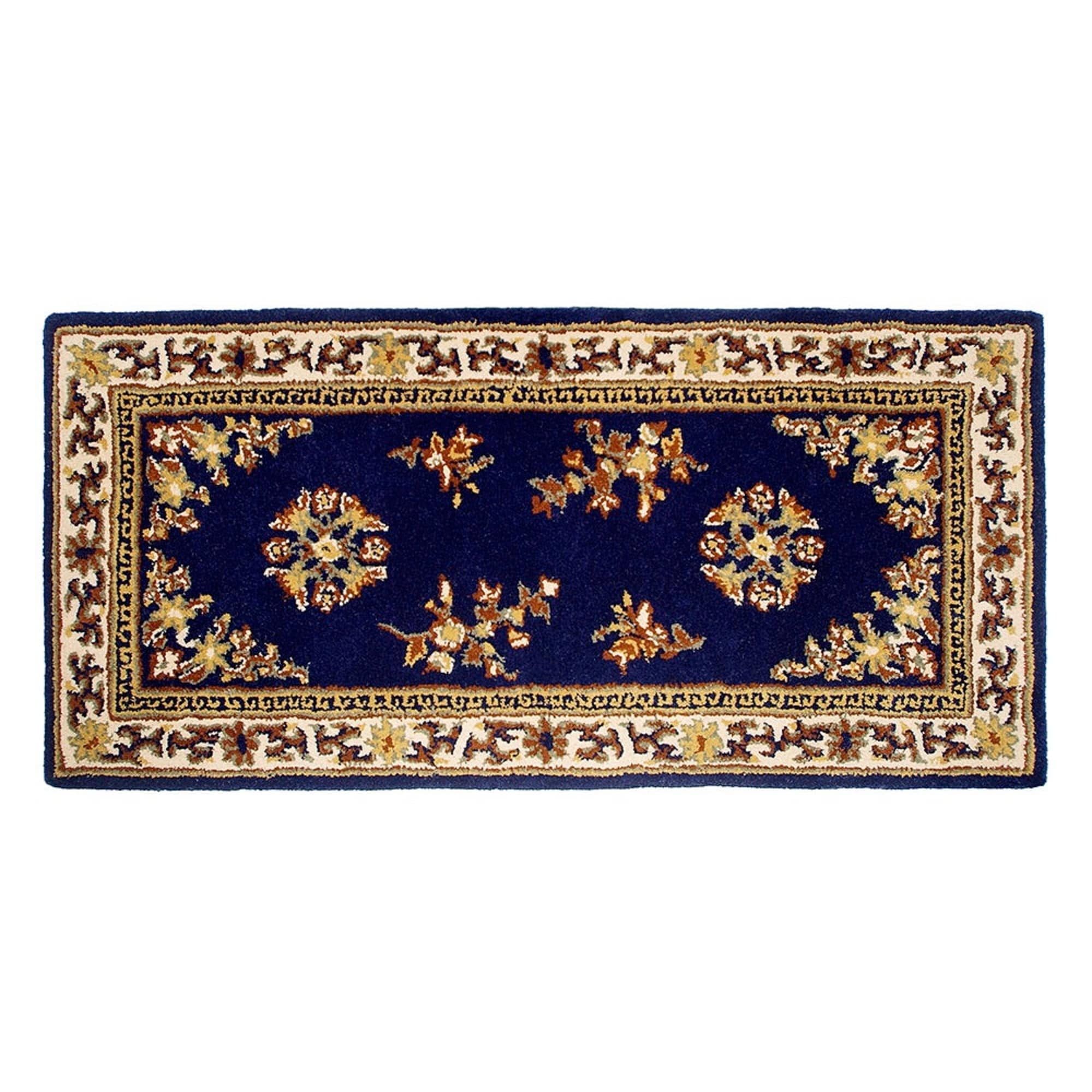 Minuteman International Fire-Resistant Blue Oriental Hearth Rug ...