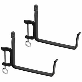 Achla Designs 8 Inch Railing Clamp Window Flower Box Brackets Black Wrought Iron Deck Rail Planter Brackets Clamp On No Tools Required Fits Up to 2 Inch Rail Pair Outdoor Mount