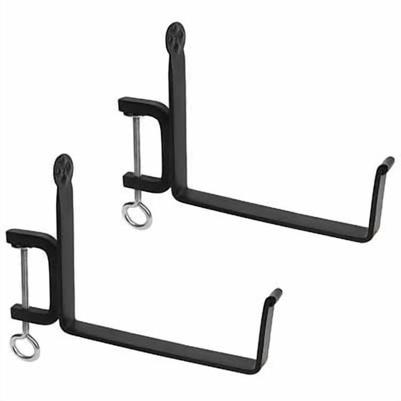 Achla Designs SFB 02C 8 inch Railing clamp Window Flower Box Brackets Black