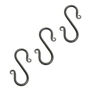 Achla Designs SS-01-3 Mini S-Hook, Black Powder Coat - Pack of 3