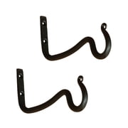 Achla Designs Set of 2 Versatile Upturned O-Hooks, 6 Inch Wide, Graphite Powder Coat Finish
