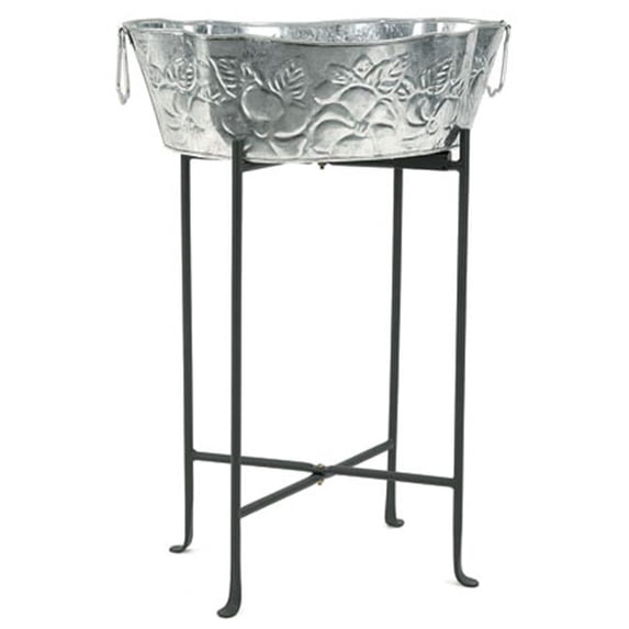 Achla Designs Short Folding Plant Stand, Black, 23.75"H