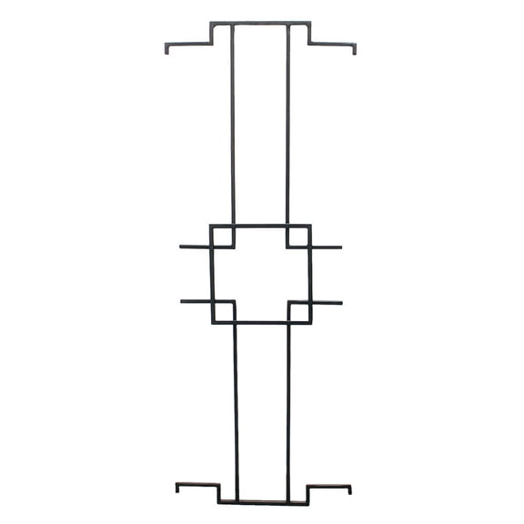 Achla Designs Square-On-Squares Modern Center Link Garden Trellis, 48 Inch Tall, Graphite Powder Coat Finish