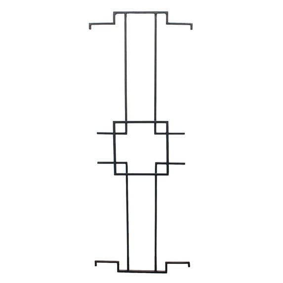 Achla Designs Square-On-Squares Modern Center Link Garden Trellis, 48 Inch Tall, Graphite Powder Coat Finish