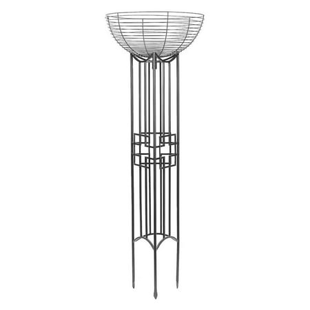 Achla Square-on-Squares Pylon Iron Gothic Trellis