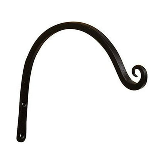 Achla Designs TSH-04, 8 inch Curved Up Wall Bracket Hook, 8-inch, Black