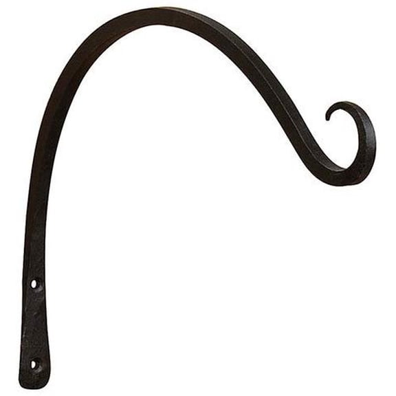 Achla Designs TSH-05 Upcurled, 12-inch Wrought Iron Wall Bracket Hook, 10, Black