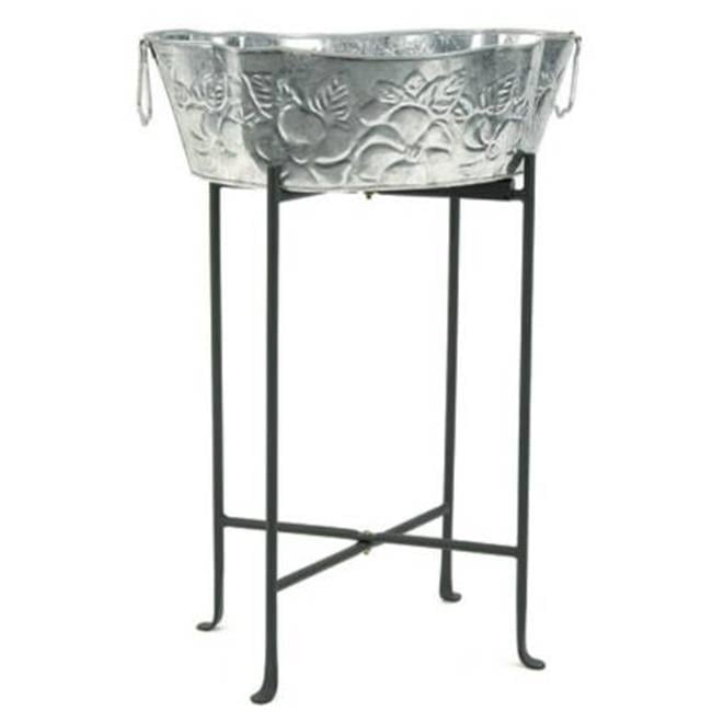 Large Black Wrought Iron Folding Floor Stand