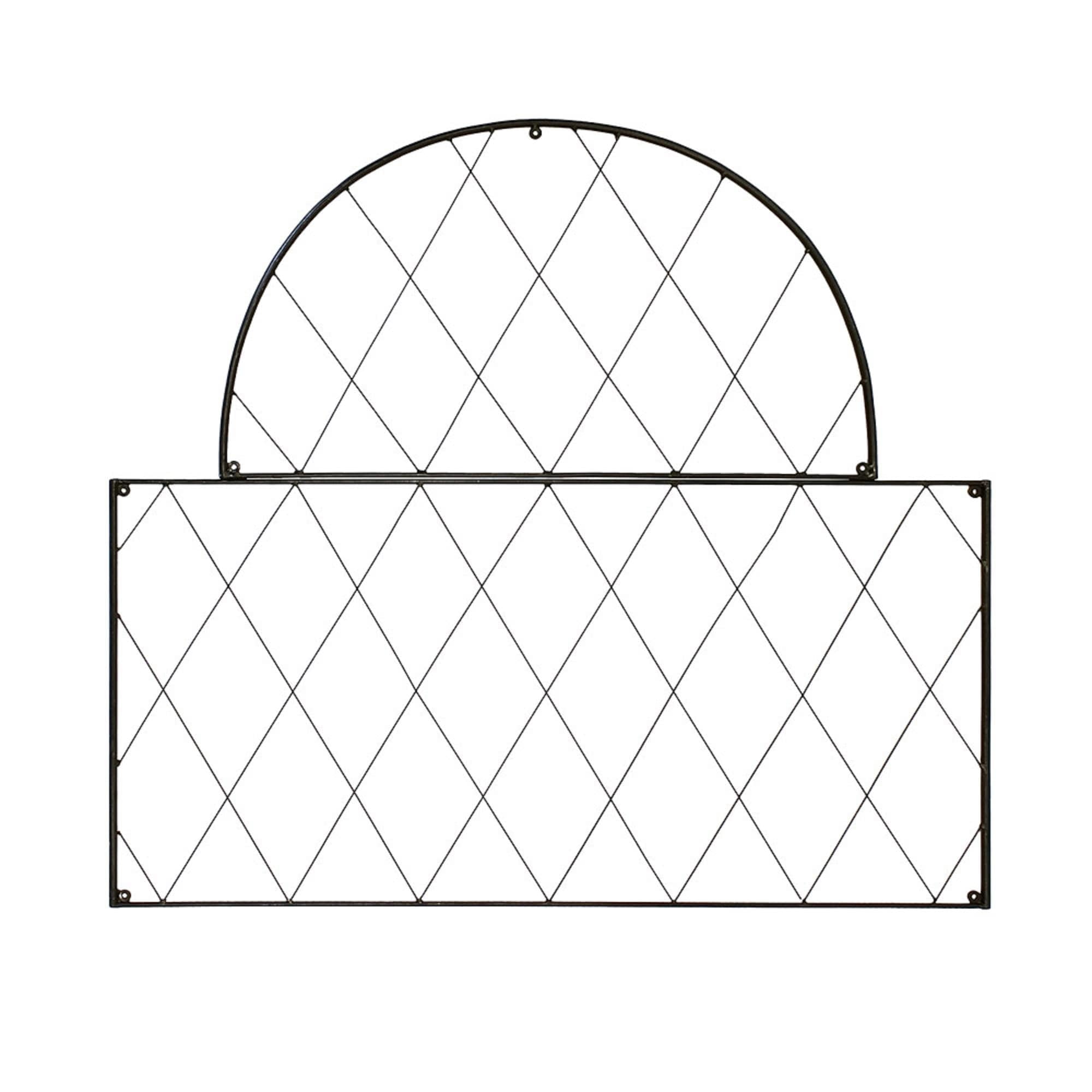 48" Black Iron Oxfordshire Decorative Garden Trellis