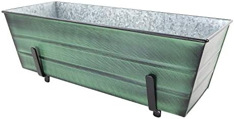 Achla Designs VFB-05-K6 Medium Green Flower 2 x 6 Railings Window Box ...