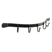 Achla Designs Wall Bracket With 5 Hooks, 19.5 Inch Wide, Black Powder Coat Finish