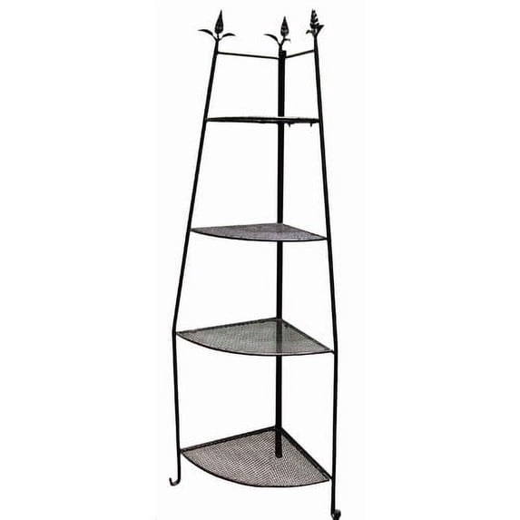 Achla SLC-02 18"D x 72"H Black Etagere Corner Unit
