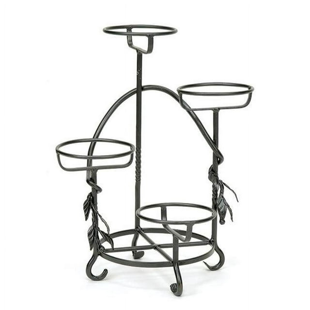 Achla FC-05 15''W x 18'' H Cascading Plant Stand in Graphite Powder Coated