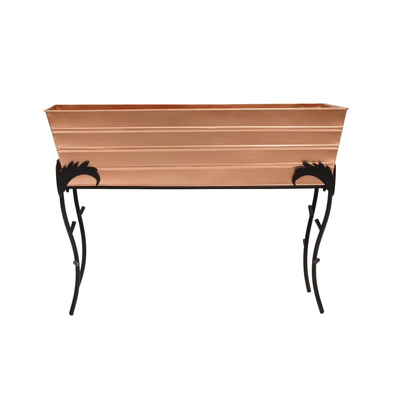 Copper Plated Galvanized Steel Flower Planter Box with Iron Stand