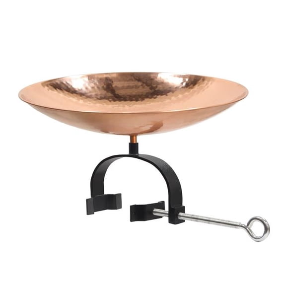 Achla PCB-01-OR2 Polished Copper Birdbath - Over Rail Bracket