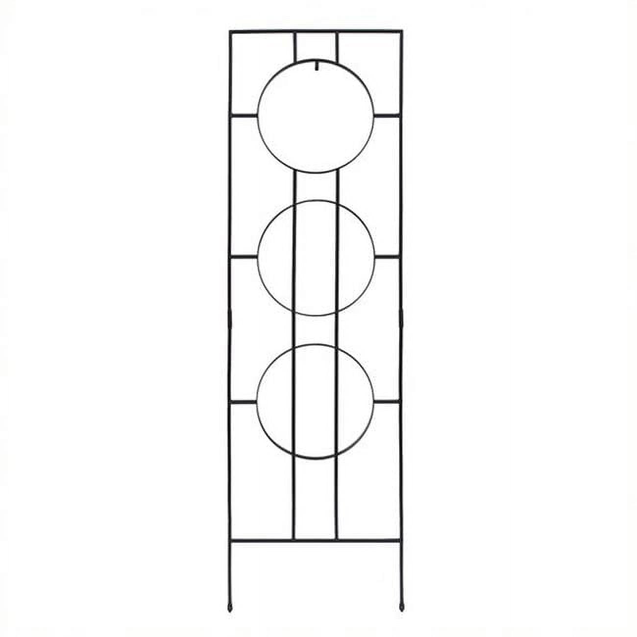 Zen Harmony 44" Black Wrought Iron Garden Trellis