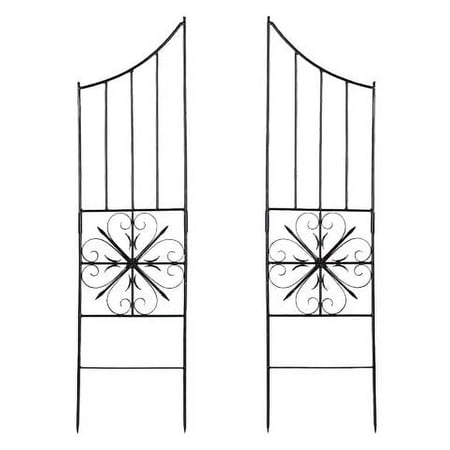 Achla Aldrich Trellis Side Panels, Graphite, 63"H, Set of 2