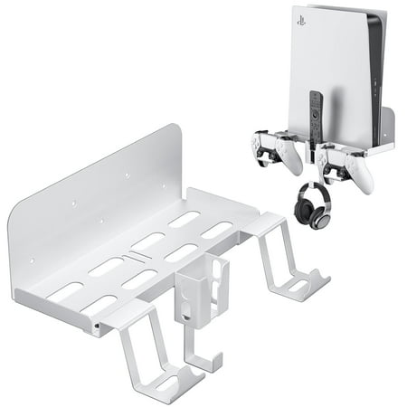 Achort PS5 Wall Mount, 5 in 1 Playstation 5 Wall Mount (Disc and Digital Edition) Wall Bracket for Playstation 5 - White