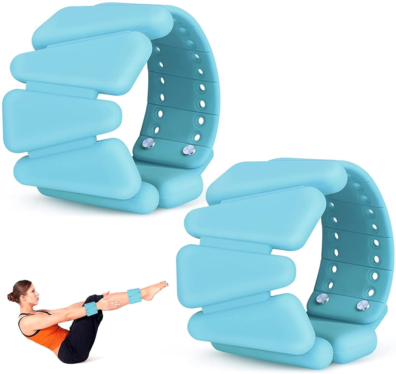 Achort Wrist Weights, Adjustable Silicone Weight Bracelets, 2 Pounds