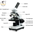 thumbnail image 1 of Achromatic Compound Minocular Microscope 40X-2000X, 1 of 8