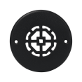 thumbnail image 1 of Achtek 2" Duct Opening Solid Cast Aluminum Round Grille ( 3-1/2" Round Overall) | Powder Coated Black- With Holes for Wall / Ceiling, 1 of 11
