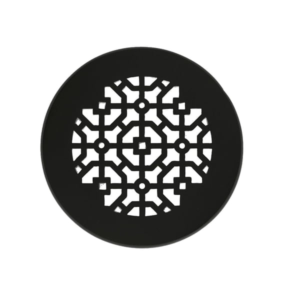 Achtek 6" Duct Opening Solid Cast Aluminum Round Grille ( 7-1/2" Round Overall) | Powder Coated