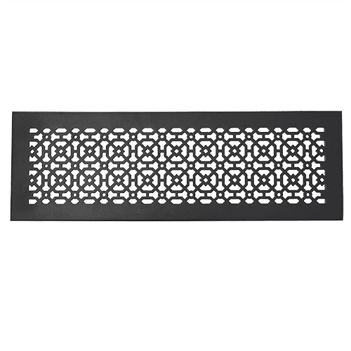 Achtek Black Cast Aluminum Air Return Grill Vent Cover 8"x 26"
