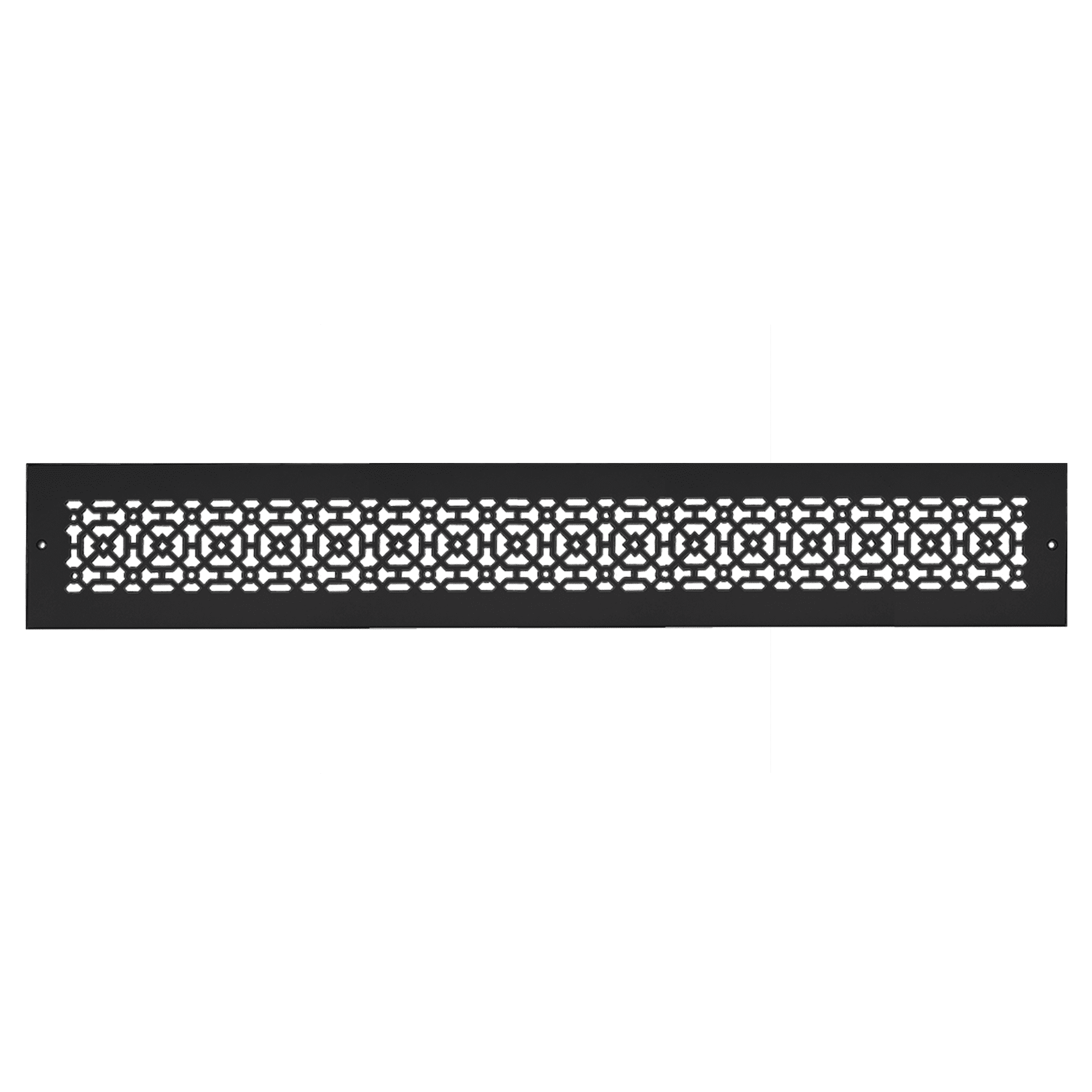 Achtek 4"x 36" (Overall 6"x 38") Duct Opening Solid Cast Aluminum Air Return Grill Vent Cover | Powder Coated-Wall With Screw Holes