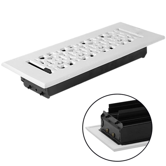 Achtek Air Supply Vent 3"x 10" Duct Opening (Overall 4-1/2"x 11-3/4") Solid Cast Aluminum Register Cover | Powder Coated