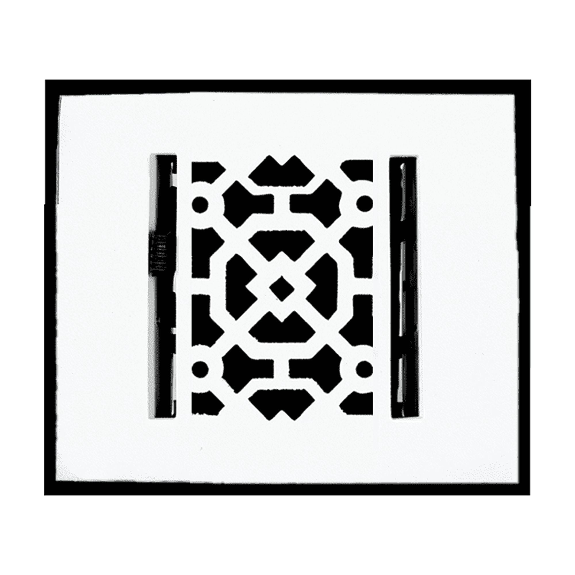 Achtek Air Supply Vent 4"x 4" Duct Opening (Overall 5-1/2"x 5-3/4") Solid Cast Aluminum Register Cover | Powder Coated