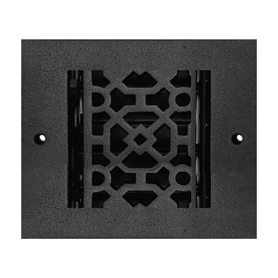 Achtek Air Supply Vent 4"x 4" Duct Opening (Overall 5-1/2"x 5-3/4") Solid Cast Aluminum Register Cover | Powder Coated