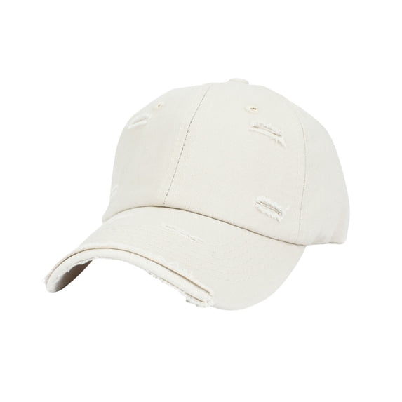Achuyrbd Distressed Washed Cotton Baseball Cap, Unisex Vintage Ripped Curved Brim Adjustable Blank Dad Hat