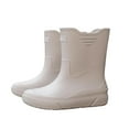 thumbnail image 1 of Achuyrbd Men's Mid-Calf Rain Boots, Slip Resistant Thick Sole Waterproof Rubber Work & Walking Wellies, 1 of 7