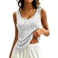 thumbnail image 1 of Achuyrbd Tank Tops for Women Floral Print Square Neck Tank Top, Sleeveless Fitted Casual Top, 1 of 7
